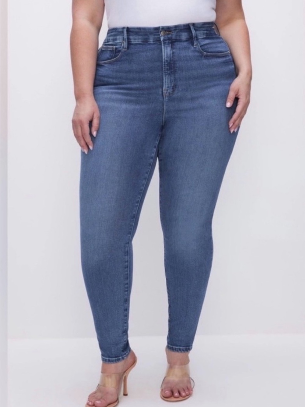 Good American Good Legs High Rise Jeans in Indigo268 Plus Size 30 NWT